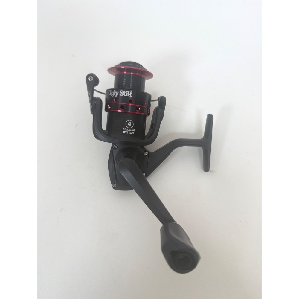 Ugly Stik GX2 Spinning Reel Size 35 5.2:1 4BB Freshwater Bass Fishing Black Red